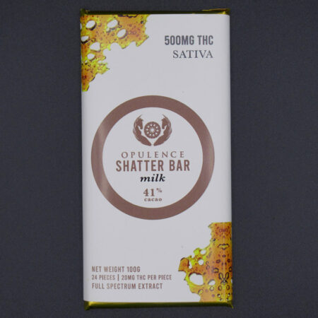 Opulence - Sativa Milk Chocolate Shatter Bar - 500mg THC